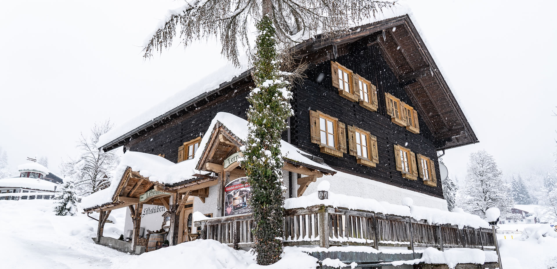 Wirtshaus direkt an der Skipiste, Küche mit hausgemachten Speisen